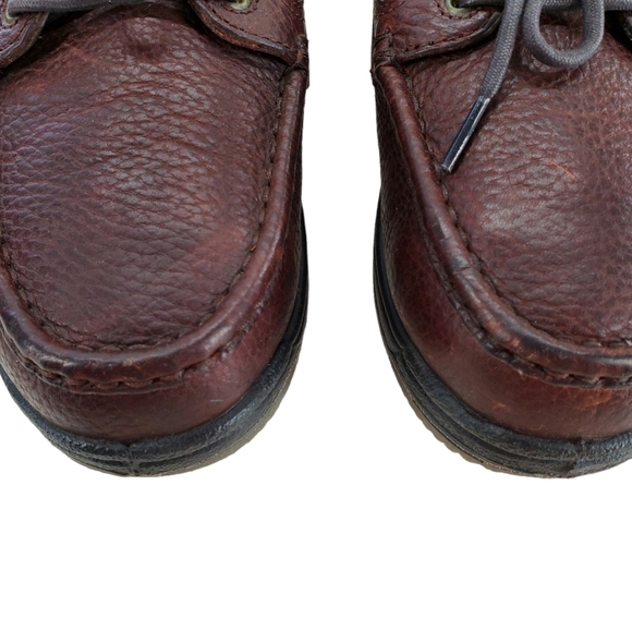 Florsheim Steel Toe Shoes Mens 7 D Womens 9 M Brown Leather Work Safety Oxford - Picture 4 of 16